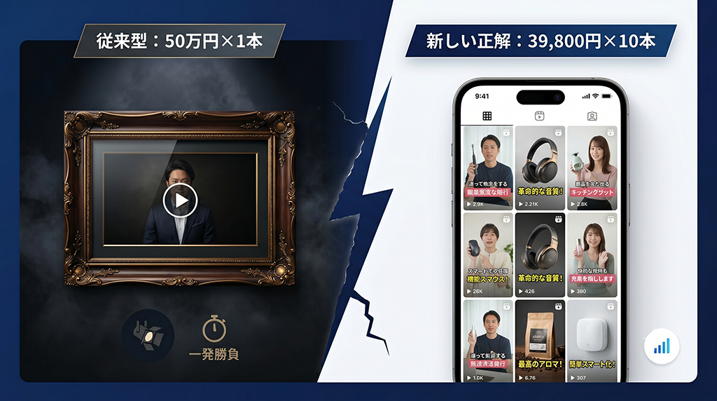 従来型 50万円×1本 vs 新しい正解 39,800円×10本